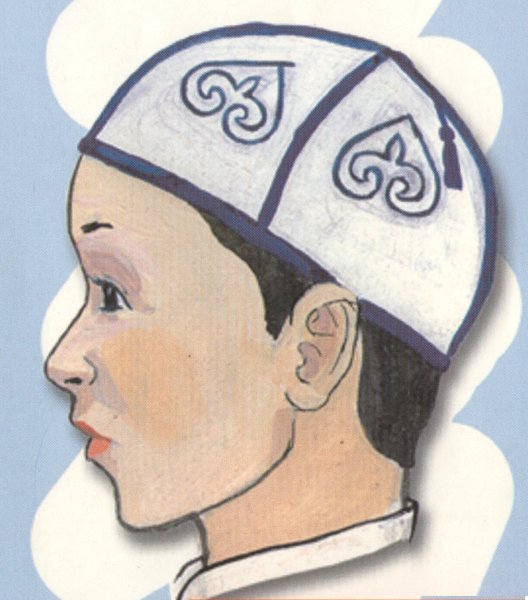 Нарисованный мужчина в тюбитейки