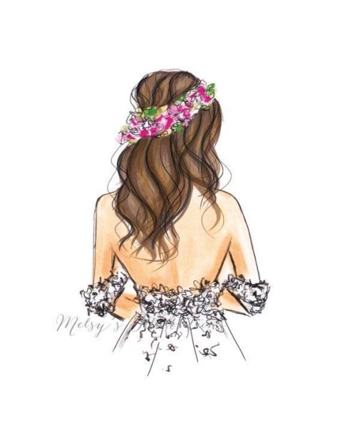 Модные иллюстрации девушек без лица