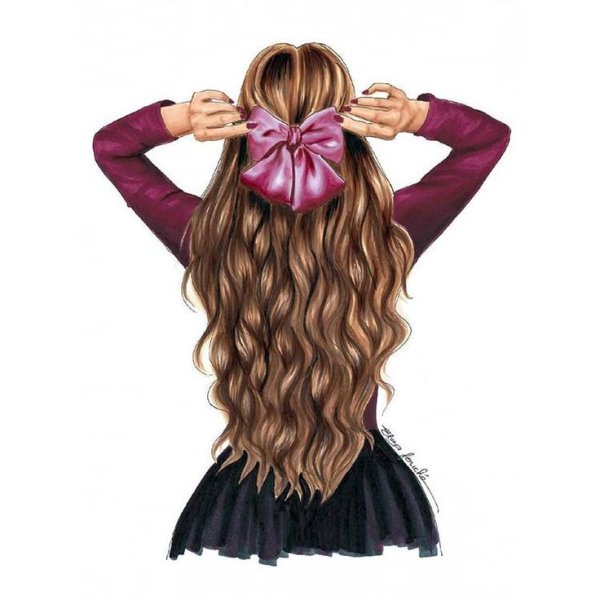 Мультяшные девушки с длинными волосами