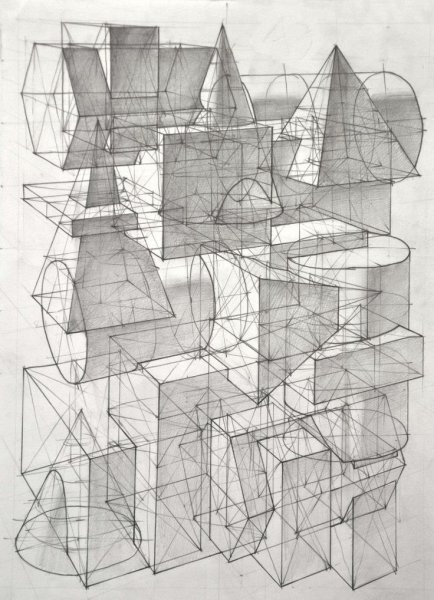 Композиция из объемных фигур