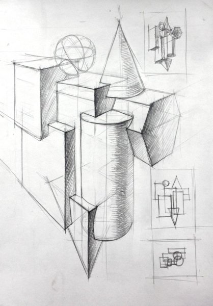 Композиция из геометрических фигур