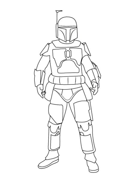 Боба Фетт раскраска