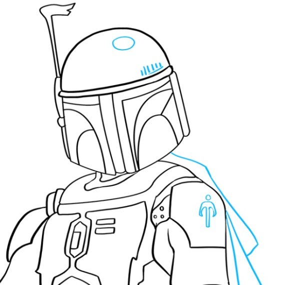 Раскраски Звездные войны Боба Фетт