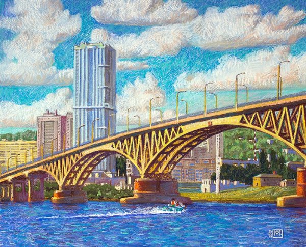 Пейзаж Саратовский мост