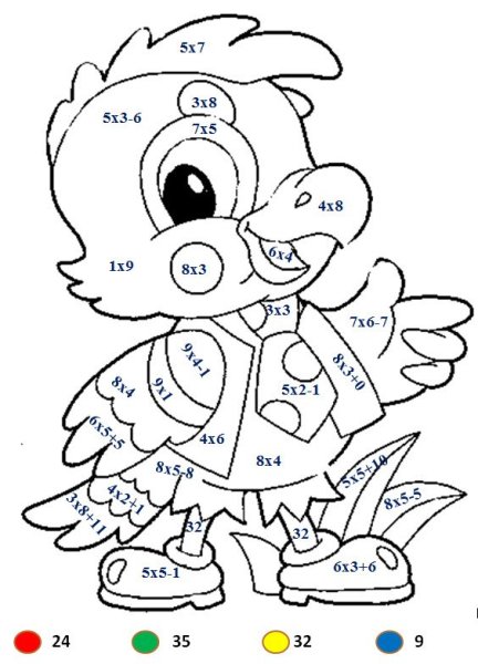 Математические раскраски для дошкольников