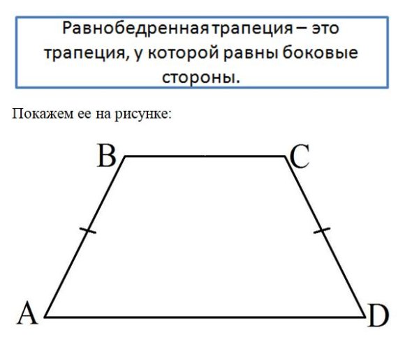 Равнобокая и равнобедренная трапеция