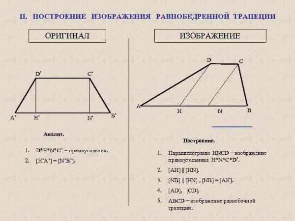 Трапеция чертеж