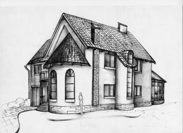 Набросок коттеджа