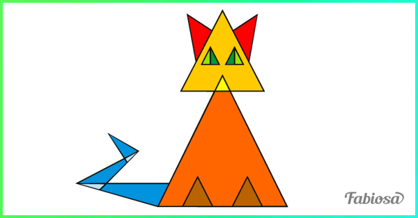 Геометрические фигуры животных легкие