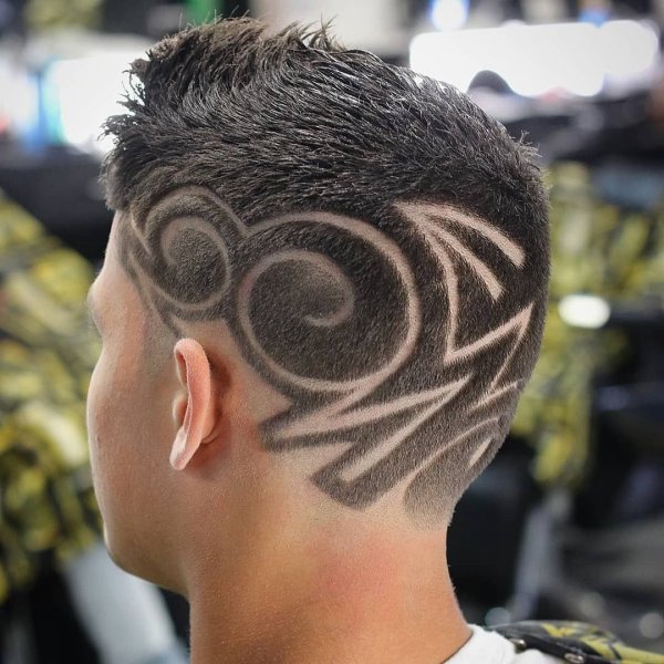 Узор на выбритом Виске