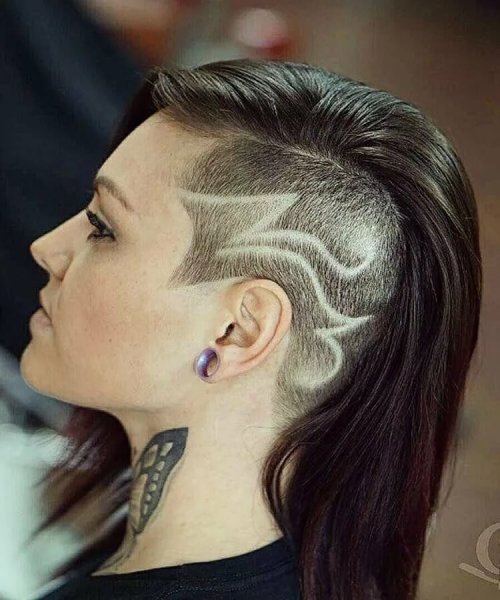 Мужские прически с выбритым рисунком