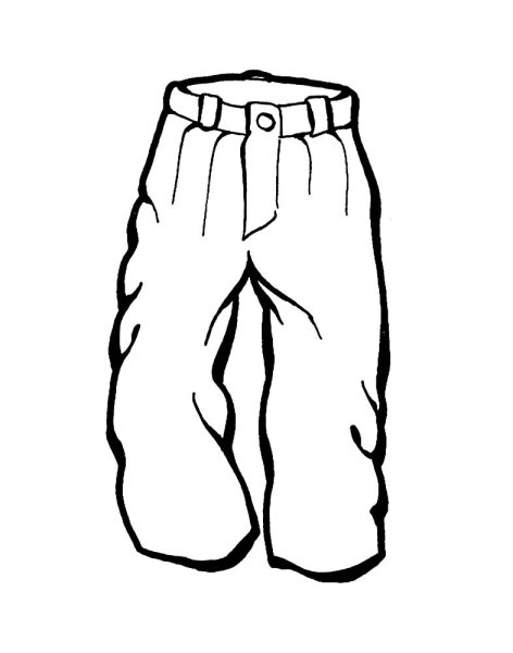 Брюки раскраска для детей