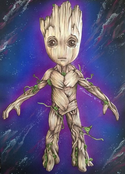 Грут Стражи Галактики рисунок
