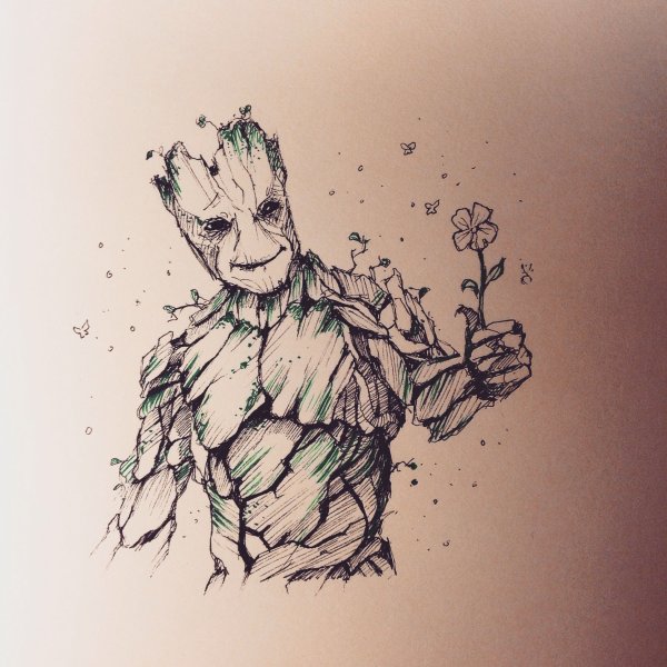 Выжигание Грут Марвел