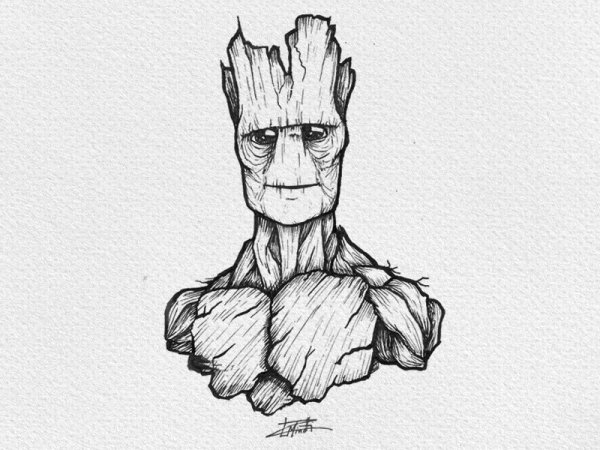 Рисунок Грута карандашом