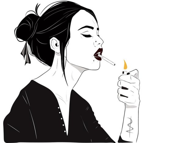 Тушение сигареты