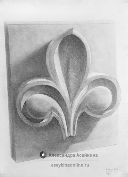 Этапы построения гипсовой розетки