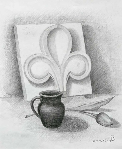 Гипсовая розетка трилистник построение