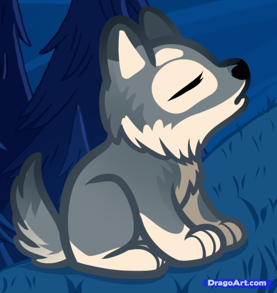 Волчонок мультяшный