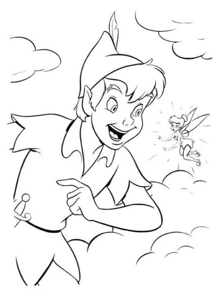 Раскраски Дисней Питер Пэн