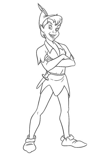 Раскраски Дисней Питер Пэн