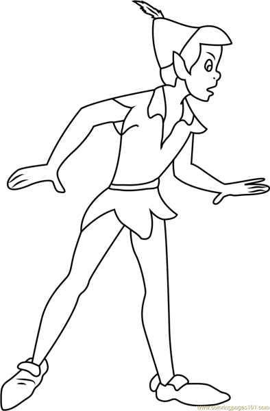 Питер Пэн и Венди раскраска