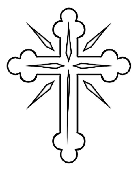 Раскраска крест православный