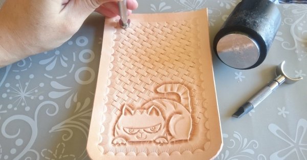 Штамп для кожи узор