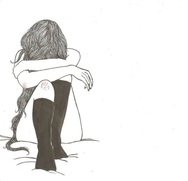 Рисунки карандашом для срисовки грустные