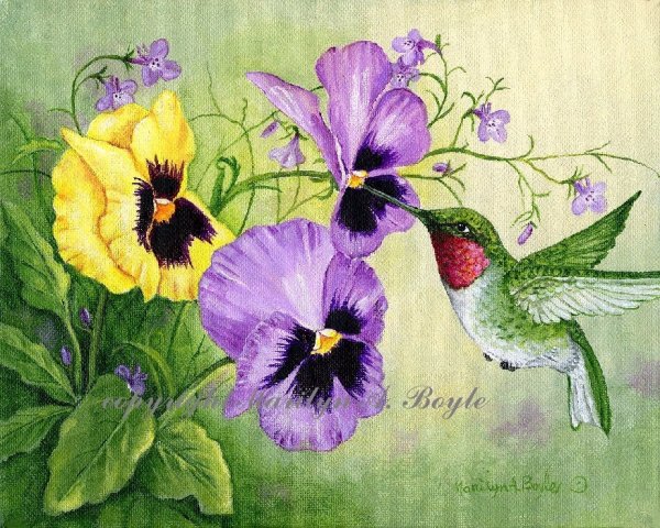 Анютины глазки художника Игоря Левашова