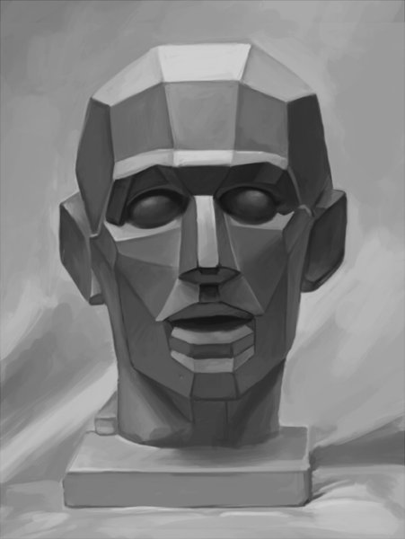 Гипсовая голова Гудона обрубовка