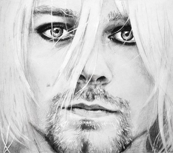 Курт Кобейн карандашом