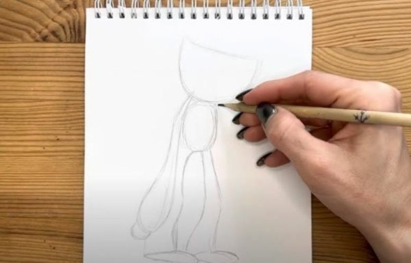 Рисунок карандашом пошагово Хагги