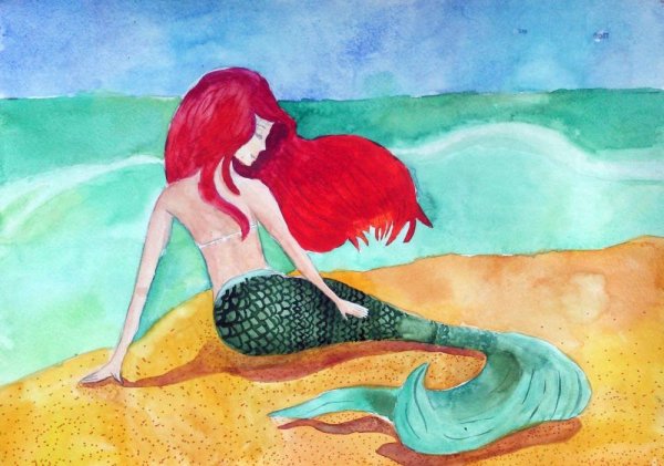 Русалочка для рисования