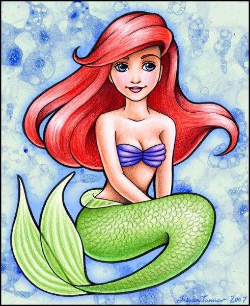 Русалочка Ариель рисунок