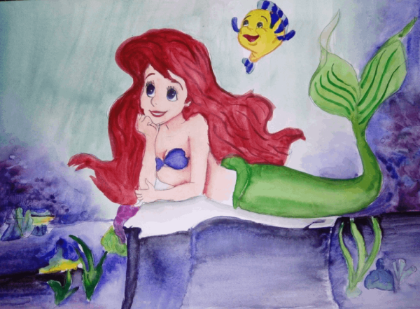 Детские рисунки русалок