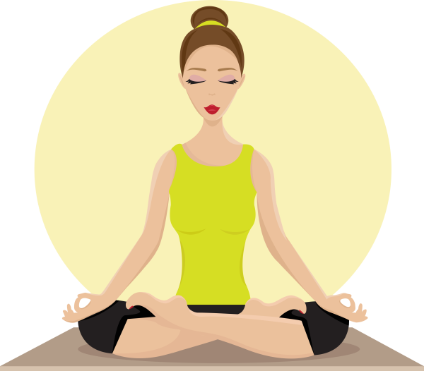 Девушка медитирует