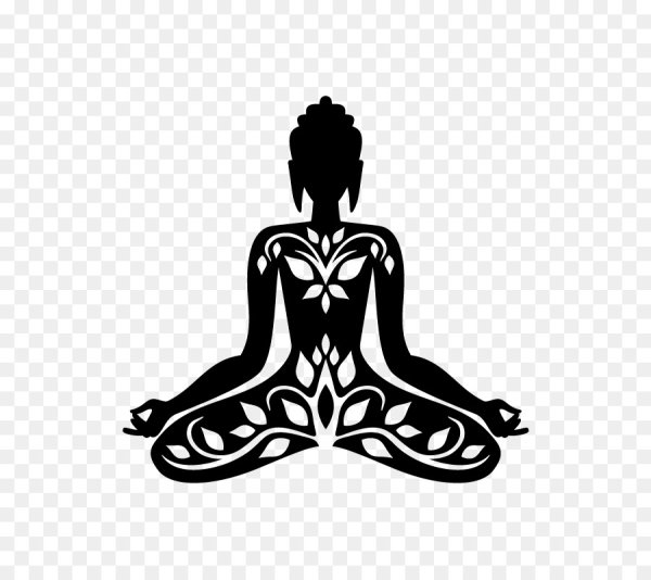 Поза лотоса силуэт