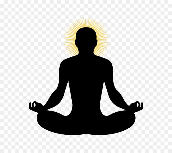 Человек в позе лотоса