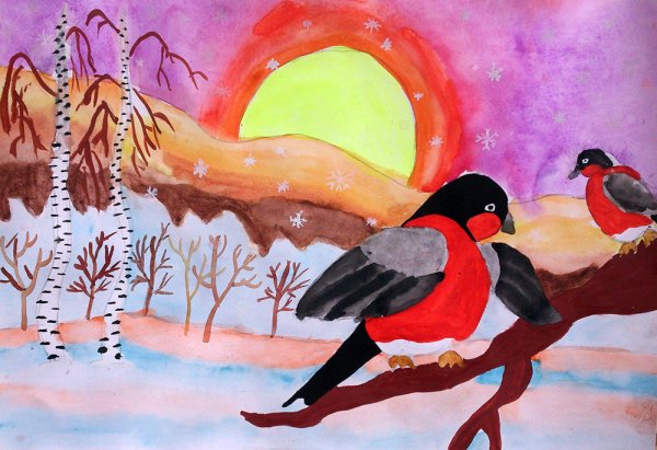 Рисунок на зимнюю тему