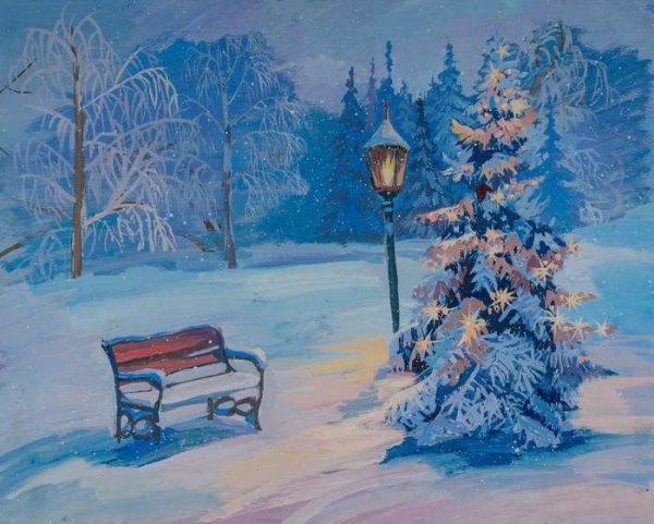 Рисунок на тему Зимушка зима в детский сад