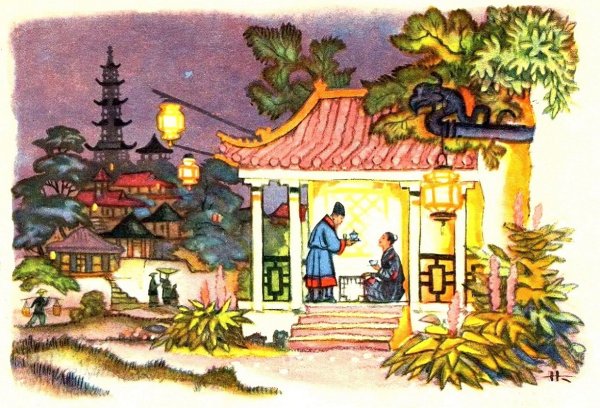 Сказка Журавлиные перья японская народная сказка