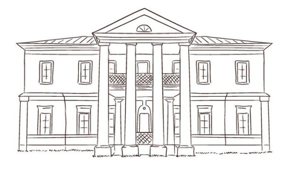 Дворянская усадьба 18 века 19 века рисунок