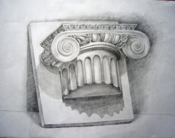 Гипсовая Капитель ионическая