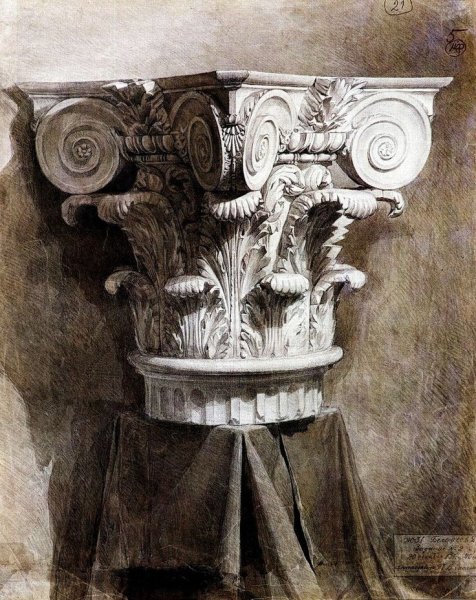 Ионическая Капитель рисунок