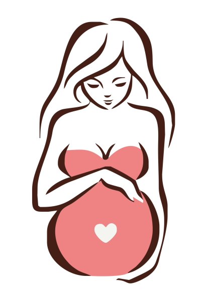 Рисунок беременной девушки