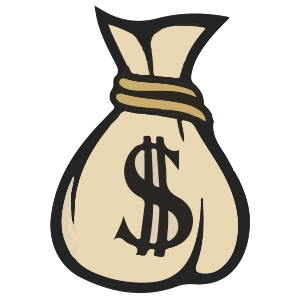 Нарисовать мешок с деньгами