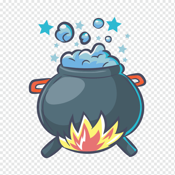 Котел с зельем вектор