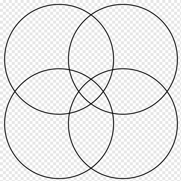 Рисунки из окружностей и кругов циркулем