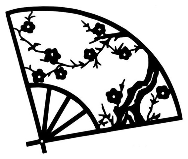 Образ художественной культуры Японии круглый японский веер